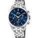 Lotus 18989/2 Heren Polshorloge Chronograaf Staal Zilverkleurig Blauw Analoog Quartz 5 ATM