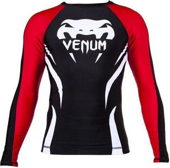 Venum Electron 2.0 Rash Guard - Zwart - Lange Mouwen - Maat XL
