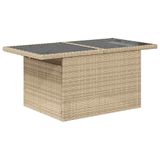 VidaXL 6-delige Loungeset met kussens, poly rattan, beige