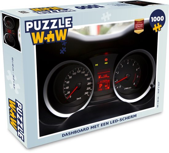 MuchoWow Puzzel Dashboard met een led-scherm - Legpuzzel - Puzzel 1000 stukjes volwassenen