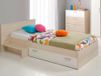 Carl Bed Deluxe 90x190 cm Acacia fumée/Blanc