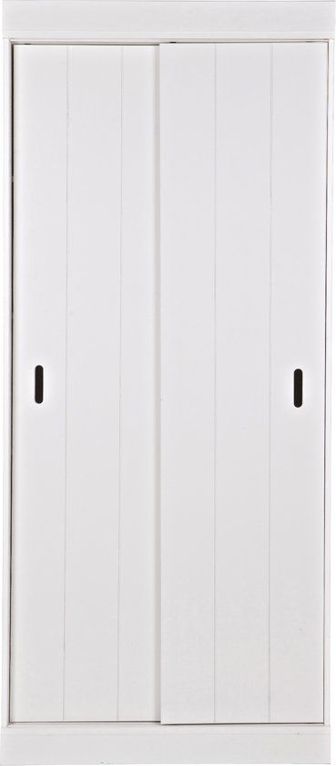 WOOOD Row Plankenkast - Grenen - Wit - 195x85x44cm