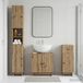 Maison Exclusive Ensemble de meubles de salle de bain exclusif, composé de 3 éléments, en chêne artisanal EDE