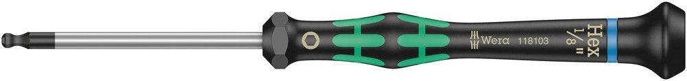 Wera micro inbus schroevendraaier met kogelkop - 1/8 x 60mm