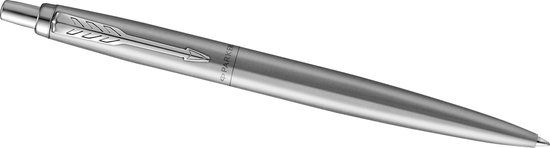 Parker Jotter XL balpen - Monochroom Roestvrij Staal - Blauwe inkt - Medium punt