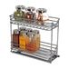 Household Essentials Nickel Glidez 2-Tier Sliding Spice Rack, Brushed, 10.2cm Wide