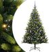 vidaXL Kunstkerstboom met scharnier 150 LEDs Groen 150 cm PVC en PE