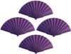 Merkloos Spaanse Handwaaier - 4x - paars - 23 x 43 cm