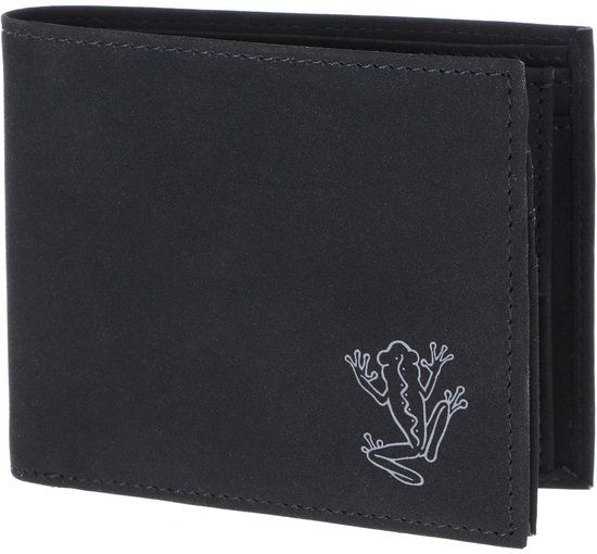 oxmox New Cryptan RFID Protect Querscheinbörse Frog 2.0 Print Grey Black zwart