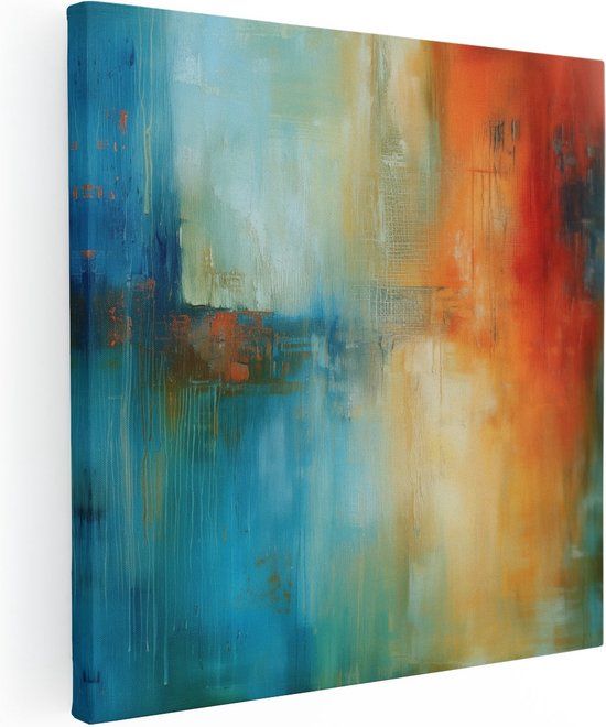 Artaza Canvas Schilderij Abstract Kunstwerk 80x80 - Canvas Print
