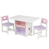 KidKraft Tafel en 2 stoelen met hartjes