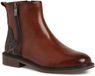 Marco Tozzi Dames Enkellaarsje 2-25308-45 Bruin Leer/Synthetisch Blokhak Ritssluiting Panterprint F-breedte Maat: 38 EU