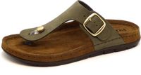 Rohde Dames Slipper - 5860-61 Olijfgroen - Maat 40