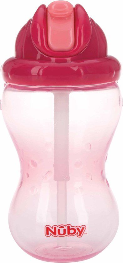 Nûby Flip-It™ Antilekbeker - Roze - 360ml - 12m+