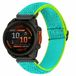 By Qubix - Elastische Solo Loop nylon bandje - Mintgroen met groen - Geschikt voor Garmin Fenix 8 - 43mm