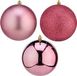 Krist+ Kerstballen Ø 12 cm 6 Stuks Roze PVC