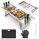 Omgoods - Barbecue portable au charbon avec contrôle de la chaleur en 4 étapes