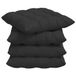 vidaXL Zitkussens - 4 stuks - Microvezel - Zwart - 40 x 40 x 6 cm