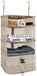 Ibenzoa® Hangkast Organizer met Drie Niveaus, Opvouwbaar Oxford Stoffen Model, Beige, Maat L