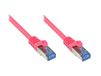 Alcasa Cat6a 1m Magenta S/FTP Netzwerkkabel