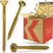 KLIMAS® Ø6x50mm Torx Houtbouwschroeven Spaanplaatschroeven Universeelschroef Dak (200pcs)