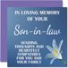 Sympathiekaarten - In liefdevolle herinnering aan je schoonzoon kaart - sorry rouw rouwkaarten voor volwassenen, 145 mm x 145 mm condoleances Thinking of You Card, bloemen sympathie wenskaarten