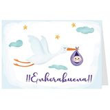 kaart Baby Card + Envelope 13 x 19 cm