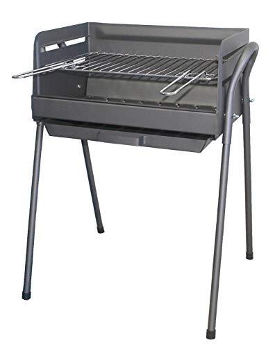 IMEX EL ZORRO 71762 Grill met gegalvaniseerde grill, zwart, 49 x 48 x 73 cm