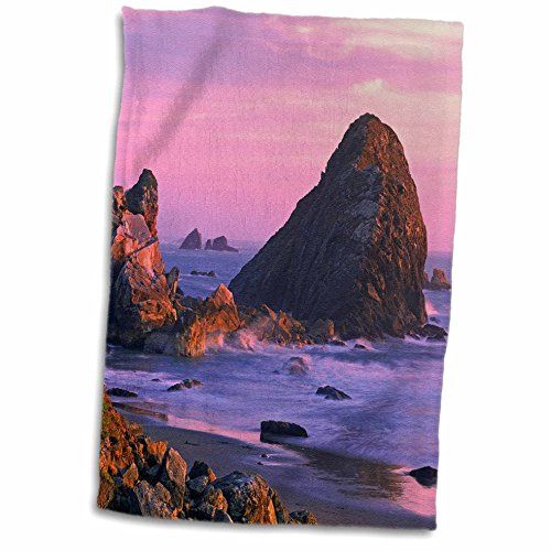 3dRose Oregon, Harris State Beach, Brookings Sea Stacks Handdoek - 15 x 22 inch