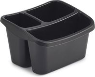 Whitefurze Organiseur d'évier - Plastique - 20 x 24 x 15 cm - Noir
