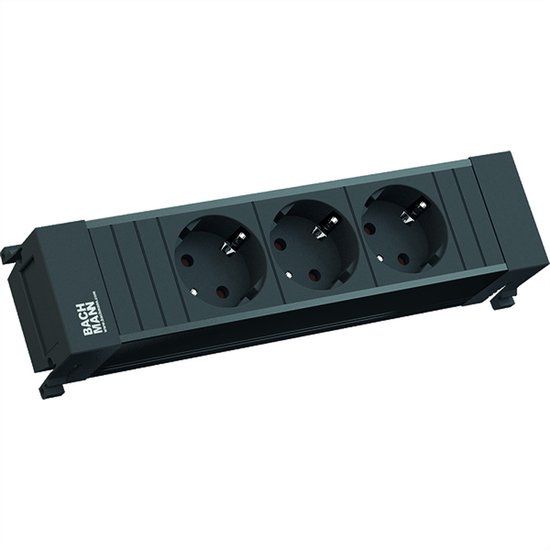 Bachmann POWER FRAME 3xCEE7/3 kort kunststof profiel