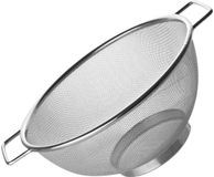 Fackelmann Vergiet zeef 20 cm RVS Grijs Rond Met steel