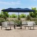 Maison Exclusive - Parasol double, bleu azur, 449x265 cm