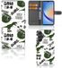 B2Ctelecom Étui portefeuille pour Samsung Galaxy A24 4G Dinosaurus