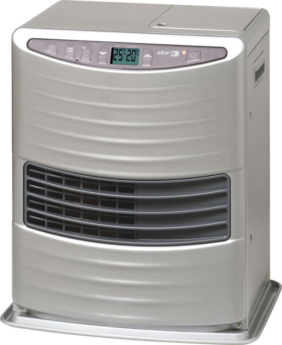Zibro Laserkachel LC 30 - Petroleumkachel - 3000W - 120 m³ - Zilvergrijs