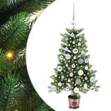 vidaXL Sapin de Noël avec 150 LED avec support Vert 90 cm PE
