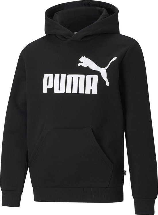 PUMA Ess Big Logo Hoodie Fl B Jongens Trui - Maat 116 - Zwart