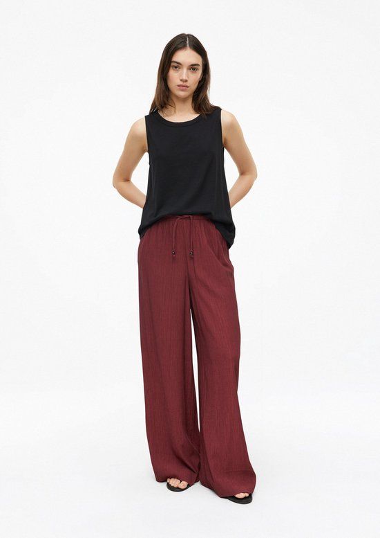 s.Oliver Broek W44 X L32 Bordeaux Viscose