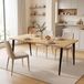 Table à manger rectangulaire pour 4-6 personnes, design moderne