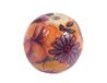 Keramische parels versierd roze bal met rode bloem en blauwe diameter. 20 mm. 50u.