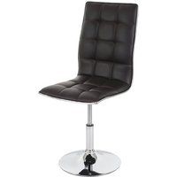 Générique HWC-C41 Set van 2 eetkamerstoelen, keukenstoel, in hoogte verstelbaar draaibaar, kunstleer MVG-gecertificeerd ~ bruin
