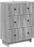 vidaXL Ladekast 66 x 34,5 x 90 cm Bewerkt hout Grijs sonoma