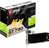 MSI GeForce GT 730 2GB GDDR3 Graphics Card - N730K-2GD3H/LPV1