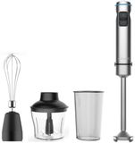 My Wave Staafmixer – voor vloeistoffen en vaste stoffen – vermogen 1500 W – snelheidscontrole + turbo – ledlicht – staaf, behuizing en lemmet van roestvrij staal – inclusief accessoires