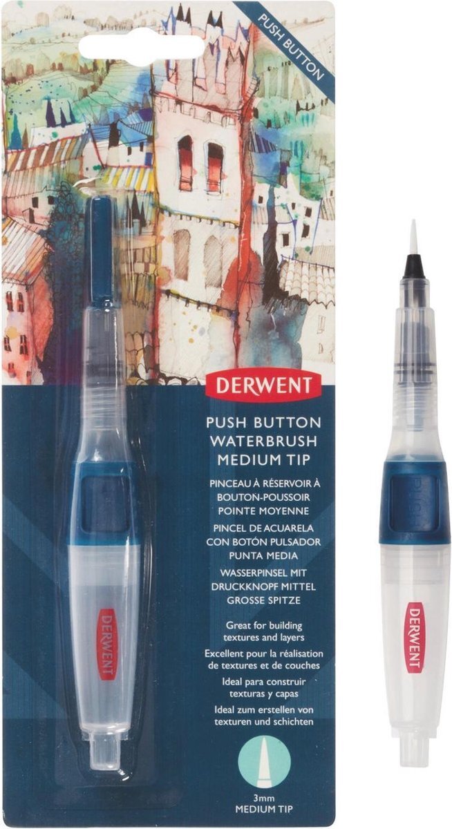 Derwent Push Button Waterbrush Large Tip