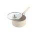 KitchenAid Steelpan 16 cm/1,58 L met Deksel, Keramisch Antiaanbak, Crème