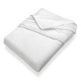 SETEX Kalmuck hoeslaken, 90 x 200 cm grote matrasbeschermer, 100% katoen, klassiek, wit