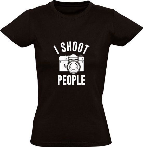 I shoot people Dames T-shirt Zwart 2XL