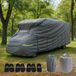 Farosun Caravanafdekking, 4-laagse beschermhoes voor camper, weerbestendig en ademend, uv-bestendig, scheurvast en weerbestendig, hagelbeschermingszeil voor winter en zomer, 650 x 235 x 270 cm