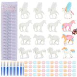 BONNYCO Eenhoorn Geschenken Meisjes, Eenhoorn Feestzakjes Kinderen, Fabeldier Schilderset 16 Stuks. Kant-en-klare Feestzakjes, Kousenvullers Meisjes. Feestartikelen Kinderen, Schoolprijs Pinata